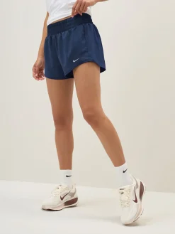 Marineblauw - One Dri-FIT 3 inch short met halfhoge taille en geïntegreerde slip*Nike Clearance