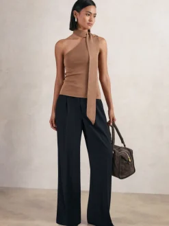 - Eden wijde broek van keperstof met elastische tailleband*Reiss Best