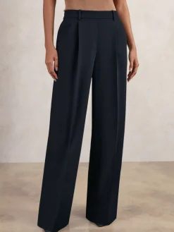 - Eden wijde broek van keperstof met elastische tailleband*Reiss Best