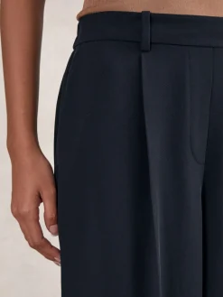 - Eden wijde broek van keperstof met elastische tailleband*Reiss Best