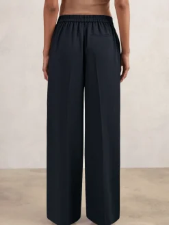 - Eden wijde broek van keperstof met elastische tailleband*Reiss Best