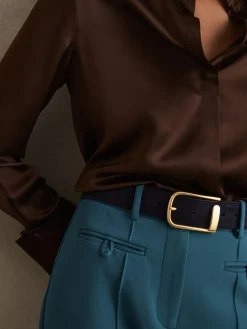 - Iyla leren riem met halve gesp*Reiss Online