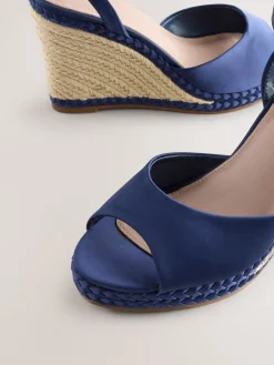 - Satin Plaited Wedge Heels*Next