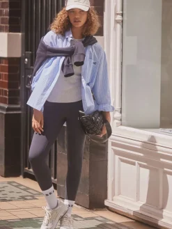 Marineblauw - Legging met hoge taille*self. New