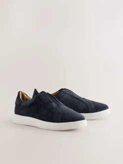 - Signature Premium Leather Laceless Slip-On Trainers*Next