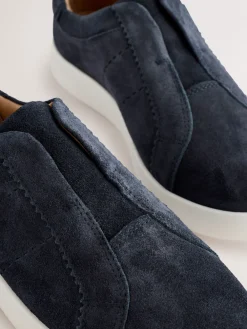 - Signature Premium Leather Laceless Slip-On Trainers*Next