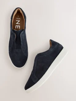 - Signature Premium Leather Laceless Slip-On Trainers*Next