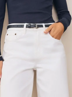 Marineblauw - Smalle leren riem*Next Best