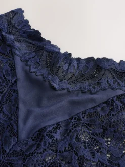 Marineblauw - Ultimate Comfort kanten slip verpakking van 2*Next New