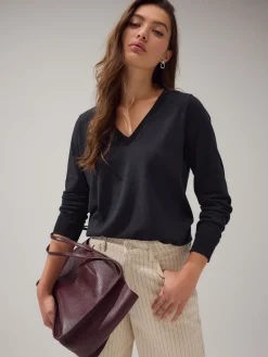 - Zachte V-hals Katoen Rijke Trui*Next Clearance