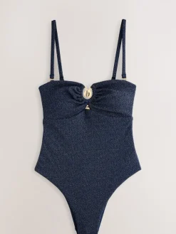 - Zwempak met buikcontrole en gestructureerde glitterbandeau*B by Ted Baker Sale