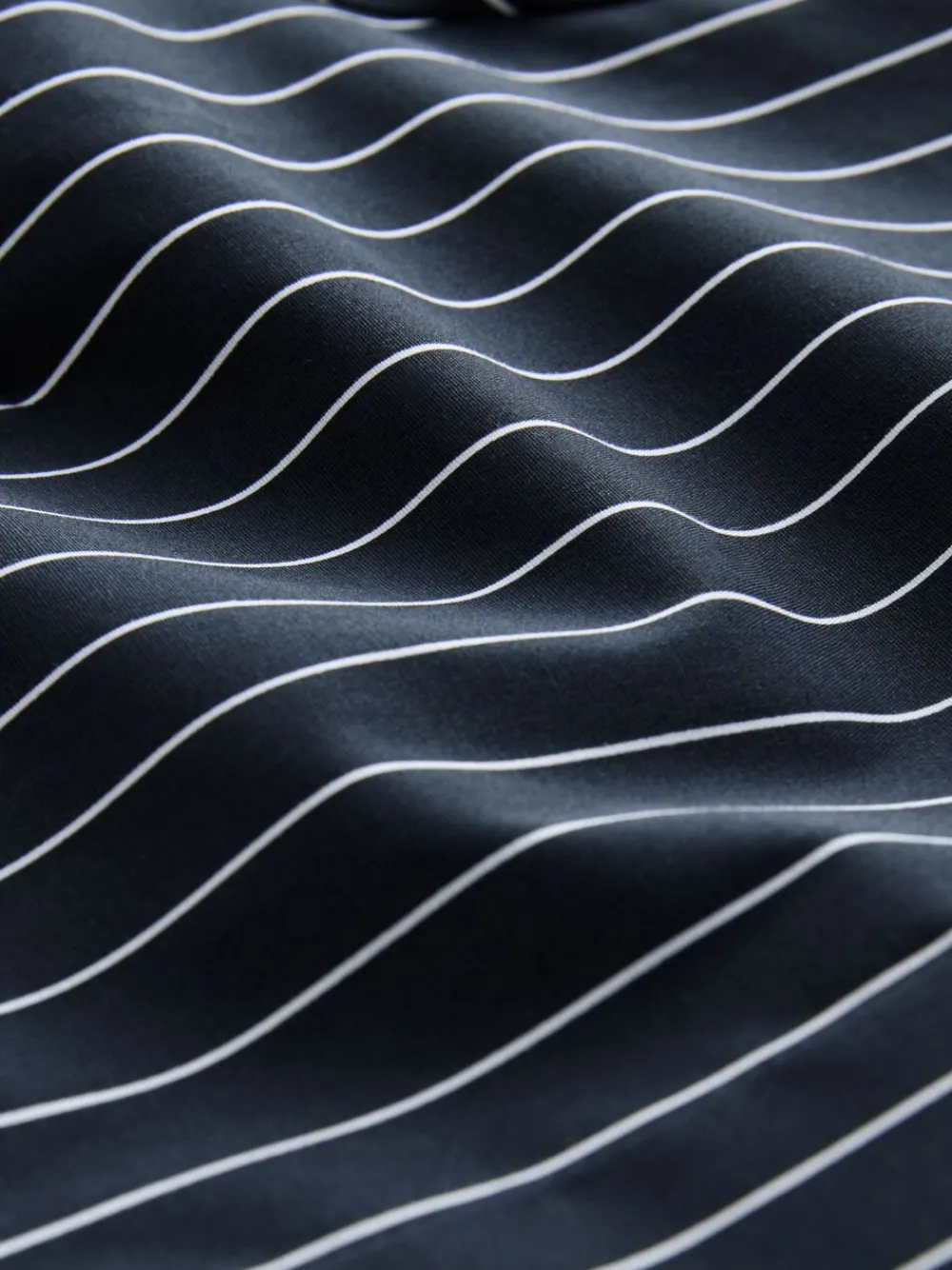 Marineblauw gestreept - Fitted Stretch Essential Long Sleeve Shirt*Next New