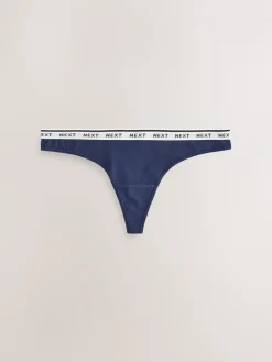 Marineblauw met Argyle - 4 Katoenen slipjes met logotailleband*Next New