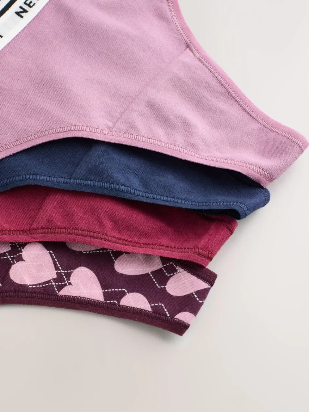 Marineblauw met Argyle - 4 Katoenen slipjes met logotailleband*Next New