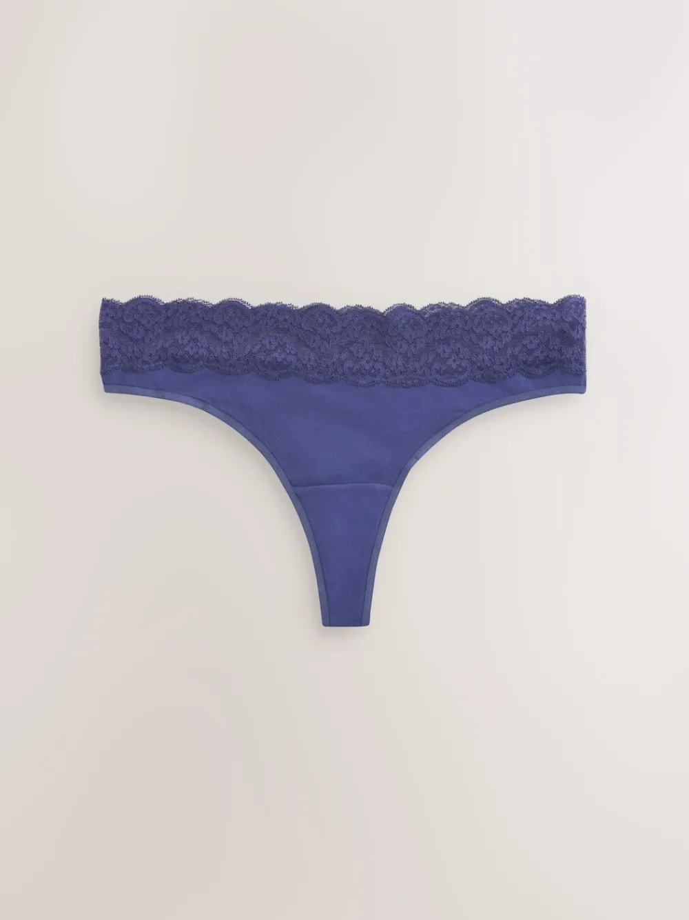 Marineblauw met paisleymotief - Katoenen kanten slipjes 4 stuks*Next Outlet