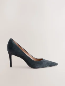 Marineblauw suède - Leren mid-court pumps*Next Hot