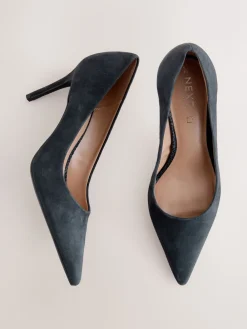 Marineblauw suède - Leren mid-court pumps*Next Hot