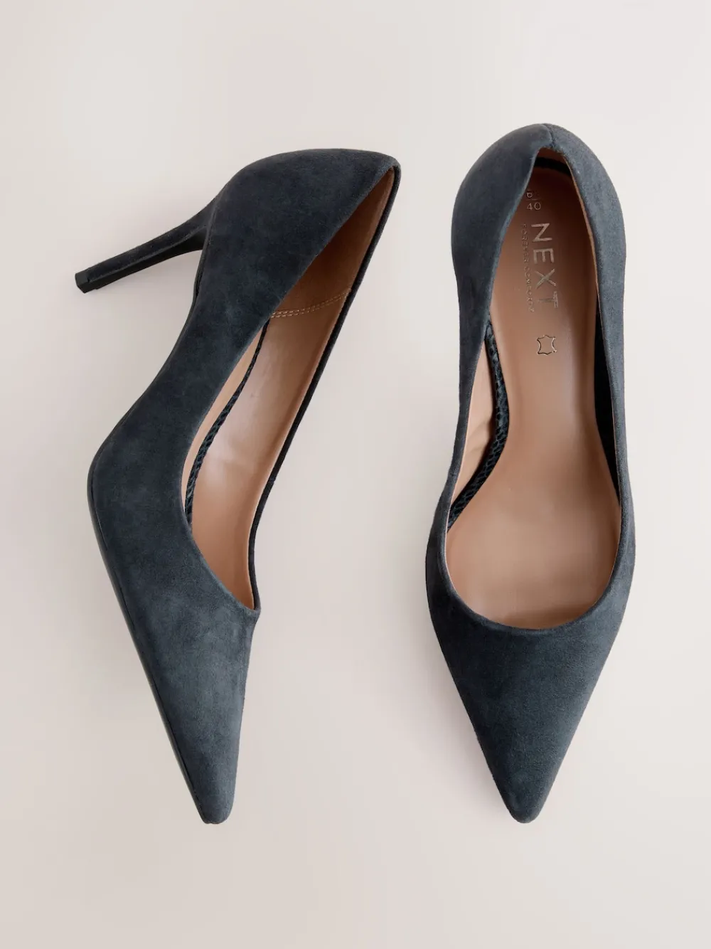Marineblauw suède - Leren mid-court pumps*Next Hot
