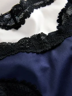 - High Shine & Lace Trim Brazilian Knickers 2 Pack*Next Online