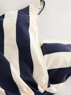 Marineblauw/crèmekleurig - Badpak met vormgevende zijrimpeling en buikcorrectie*Next Sale