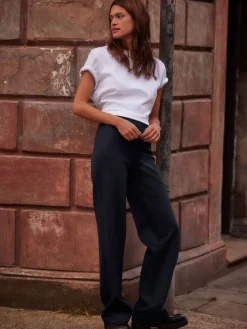 - Smoothing Ponte Jersey Broek met Wijde Pijpen*Next New