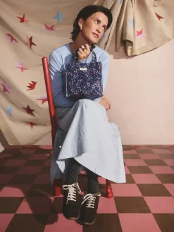 Marineblauwe ster met lenteprint - Kleine gecoate boekentas*Cath Kidston Best