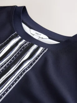 - Short Sleeve Keyhole Crew Neck Top*Next