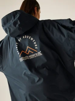 Marineblauw/groen - - Waterdichte omkleedjas voor volwassenen*Regatta Outlet