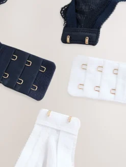 Marineblauw/wit - DD+ Niet-gewatteerde Volle Cup Modal & Kanten Beha's 2 Set*Next Discount