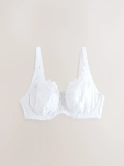 Marineblauw/wit - DD+ Niet-gewatteerde Volle Cup Modal & Kanten Beha's 2 Set*Next Discount