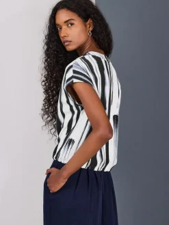 - V-Neck Short Sleeved Tie Waist Top*Next Online