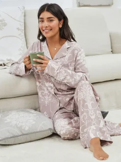 Mauve roze - Josette pyjama met knopen*Laura Ashley Hot