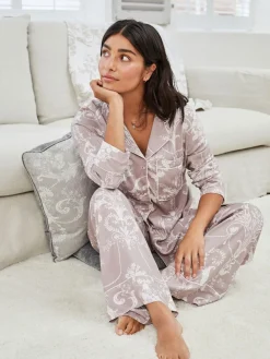 Mauve roze - Josette pyjama met knopen*Laura Ashley Hot