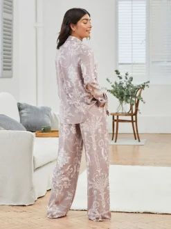 Mauve roze - Josette pyjama met knopen*Laura Ashley Hot