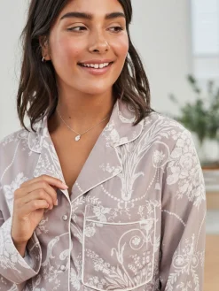 Mauve roze - Josette pyjama met knopen*Laura Ashley Hot