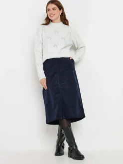 corduroy volledige midirok*M&Co Hot