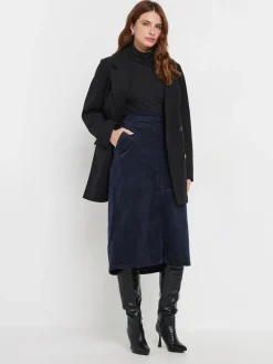 corduroy volledige midirok*M&Co Hot