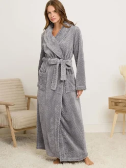 Honeycomb Shawl Maxi Robe*M&Co Discount