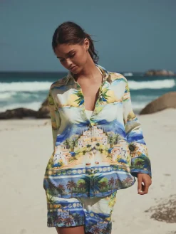 - Relaxed Long Sleeve Shirt With Linen*Next Discount