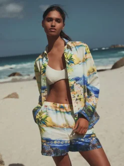 - Relaxed Long Sleeve Shirt With Linen*Next Discount