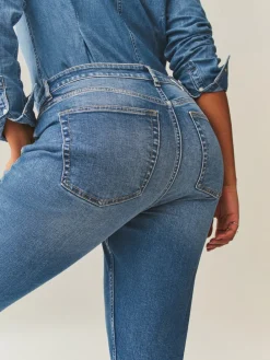 Middenblauw denim - Hourglass Mid Rise Stretch Slim Jeans*Next Discount