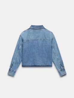 100% katoenen cropped denim overhemd*Mint Velvet Discount