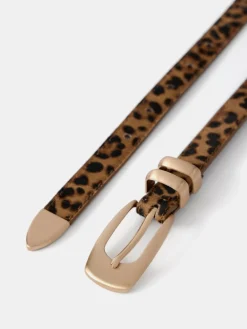 Leopard Textured Leather Belt*Mint Velvet Hot