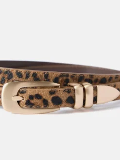 Leopard Textured Leather Belt*Mint Velvet Hot