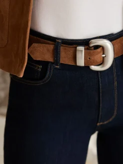 Suede Statement Buckle Belt*Mint Velvet