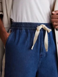 Tie Waist Side Stripe Wide 100% Cotton Jeans*Mint Velvet Clearance