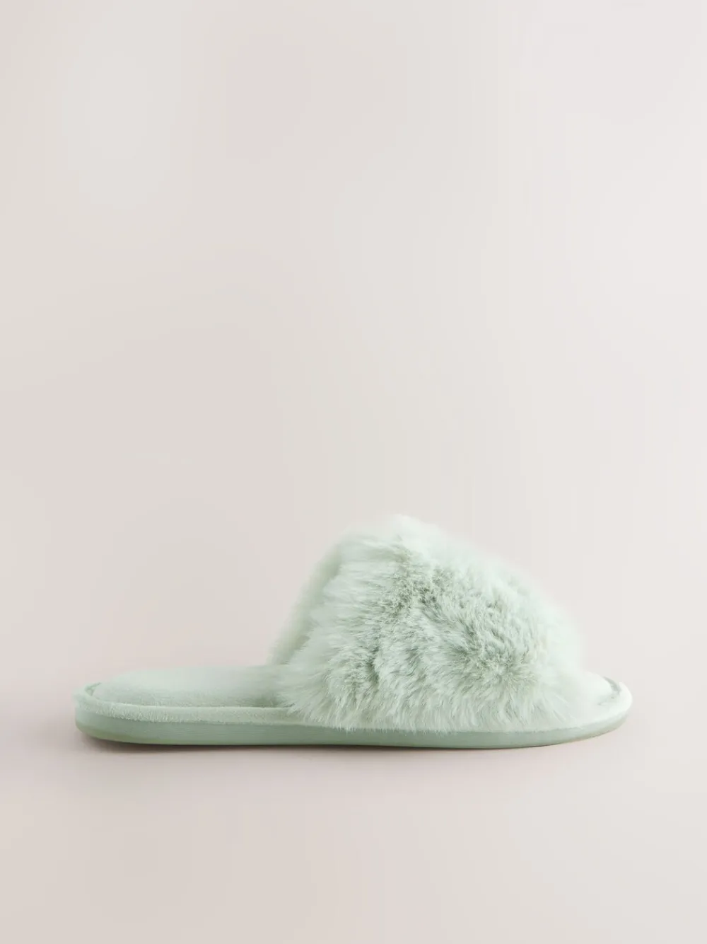 Mintgroen - Faux Fur Lined Slider Slippers*Next Best