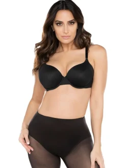 Black Shapewear Sheer waistline Tummy Control Rear Lifting Boy Shorts*Miraclesuit