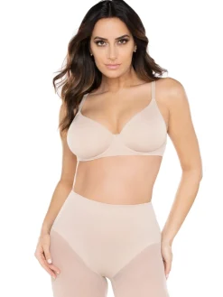 buikcorrigerende warme beige tailleshorts met doorschijnende achterkant voor jongens*Miraclesuit Outlet