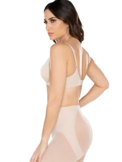 buikcorrigerende warme beige tailleshorts met doorschijnende achterkant voor jongens*Miraclesuit Outlet